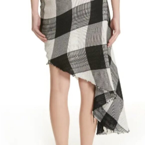Marques'Almeida Asymmetrical Gingham Sheath Dress - Picture 9 of 13